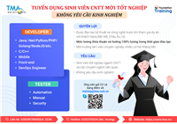 [TMA Solutions] tuyển dụng 500 Fresher (Developer và Tester)