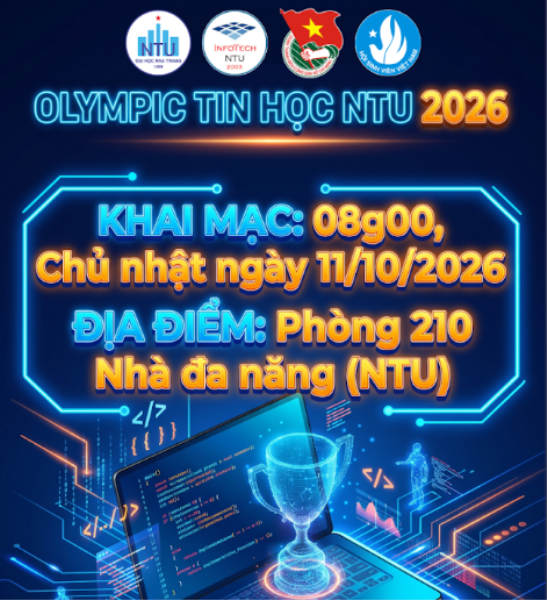 Tổng kết và vinh danh các gương mặt xuất sắc tại Cuộc thi Olympic Tin học Sinh viên NTU năm học 2026 – 2027